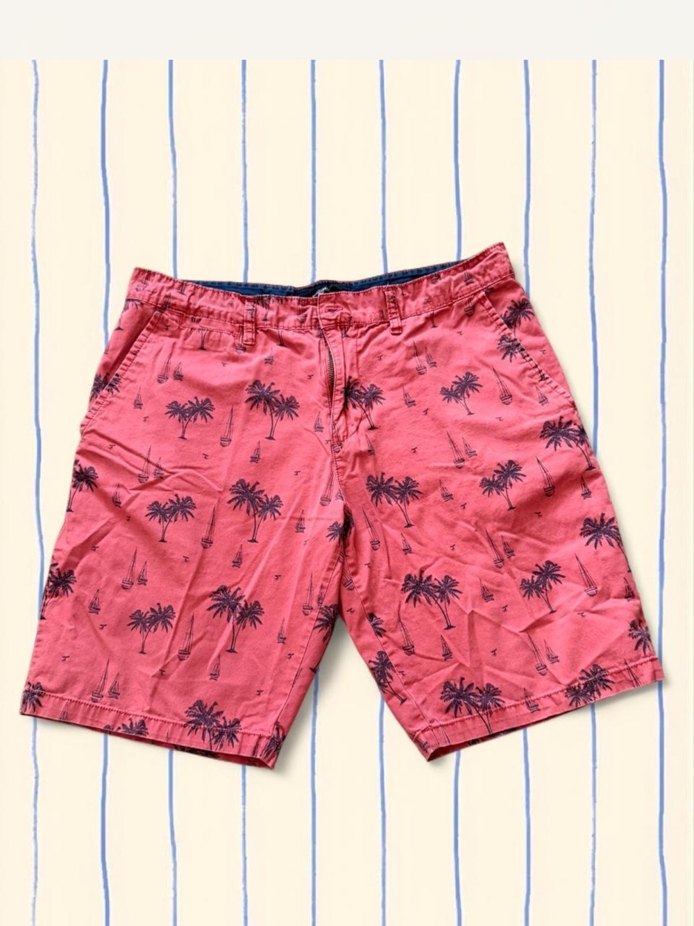 Beverly Hills Polo Club Pink Palm-Print Cargo Shorts